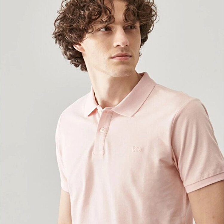 Lee Erkek Pembe Polo Yaka Tişört