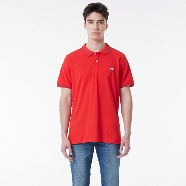 Lee Erkek Kırmızı Polo Yaka Tişört