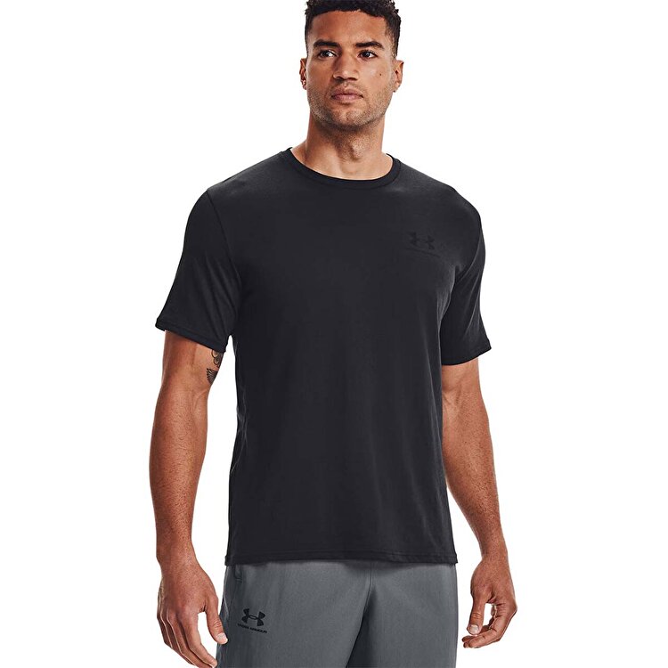 Under Armour Sportstyle Left Chest Erkek Siyah Tişört