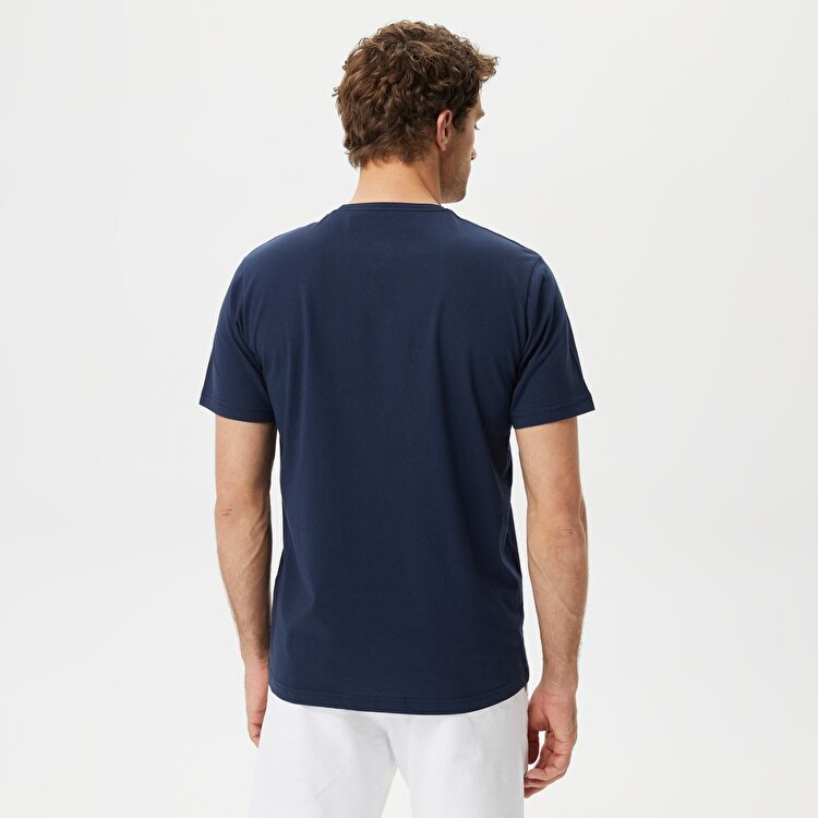 Nautica V35531T Erkek Lacivert Bisiklet Yaka Tişört