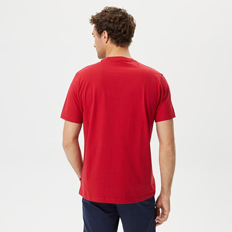 Nautica V35532T Erkek Kırmızı Bisiklet Yaka Tişört