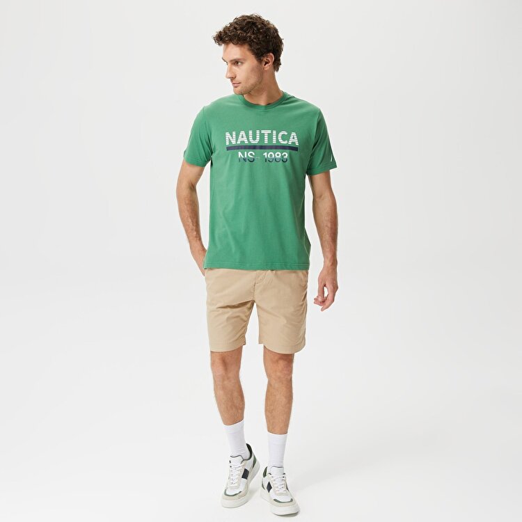 Nautica V35532T Erkek Yeşil Bisiklet Yaka Tişört