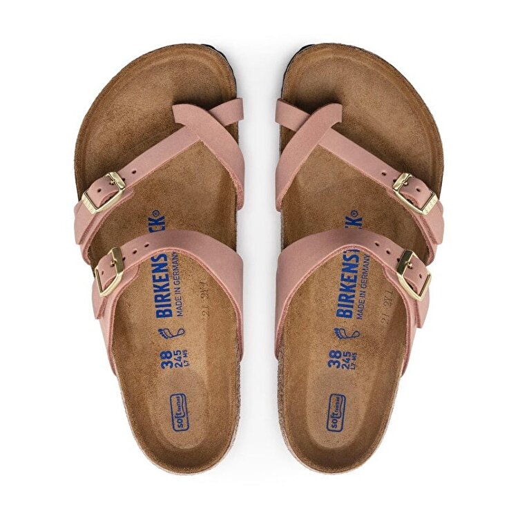Birkenstock Mayari Soft Footbed Nubuck Leather Kadın Pembe Terlik - Görsel 3