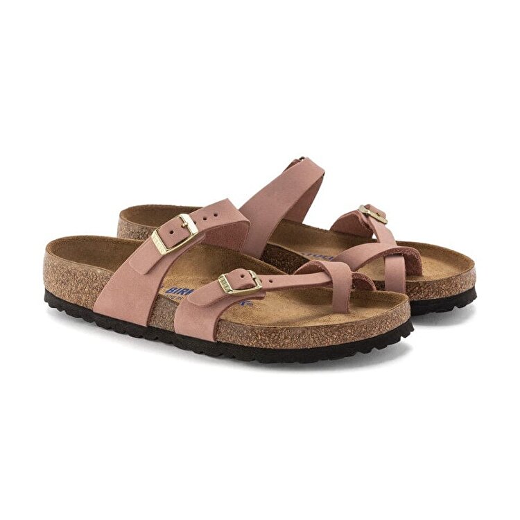 Birkenstock Mayari Soft Footbed Nubuck Leather Kadın Pembe Terlik - Görsel 4