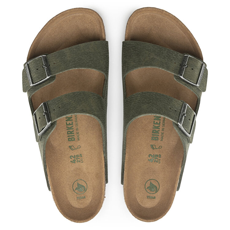 Birkenstock Arizona Desert Dust Vegan Erkek Yeşil Terlik - Görsel 5