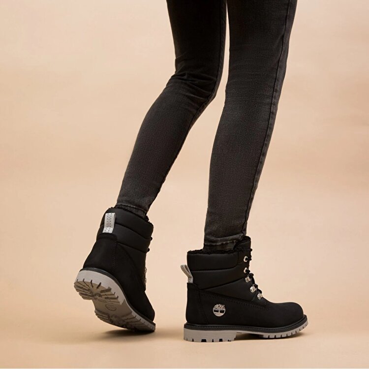 Timberland 6 Inch Lace Up Waterproof Kadın Siyah Bot - Görsel 4