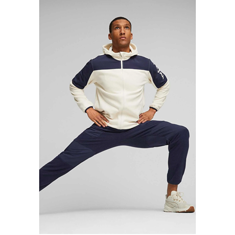 Puma Fit Hybrid Polar Fleece Woven Erkek Kapüşonlu Ceket 52389187