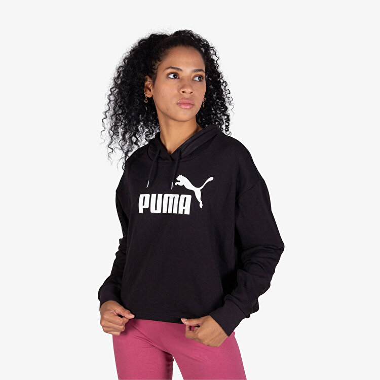 Puma Cropped Logo Tr Kadın Siyah Kapüşonlu Sweatshirt 58687001