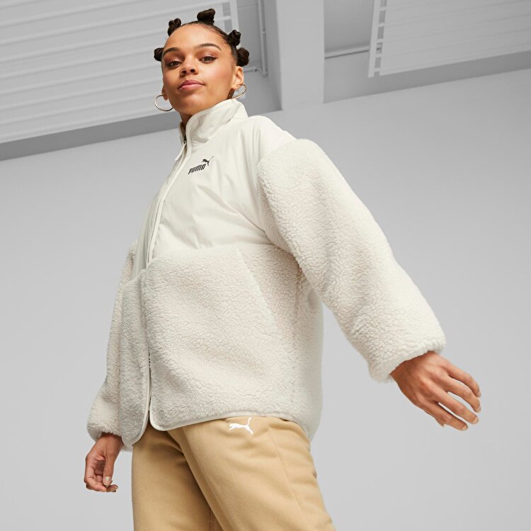 Puma Sherpa Hybrid Kadın Beyaz Ceket 67537187 - Sporthink