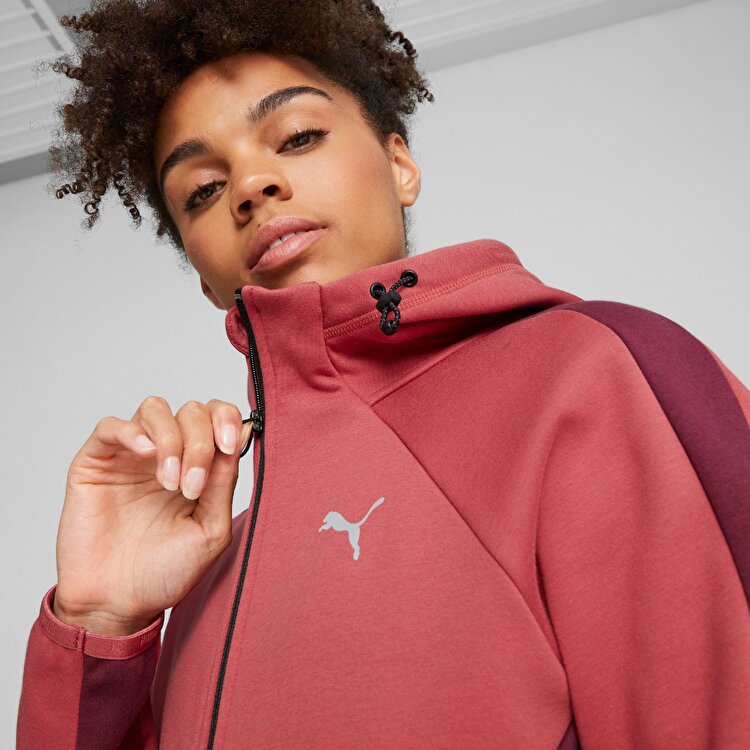 Puma Evostripe Winterized Kadın Kırmızı Kapüşonlu Ceket 67680721
