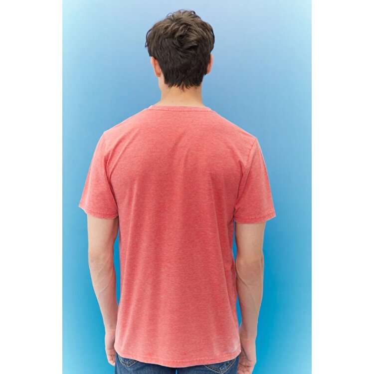 Lee Lightweight Graphic Erkek Kırmızı Bisiklet Yaka Tişört