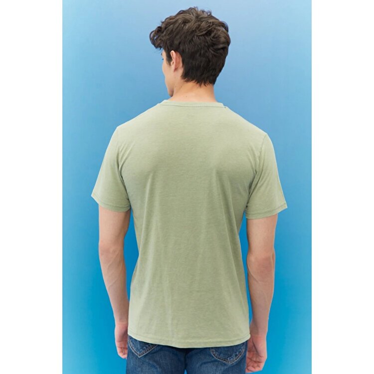 Lee Lightweight Graphic Erkek Yeşil Bisiklet Yaka Tişört