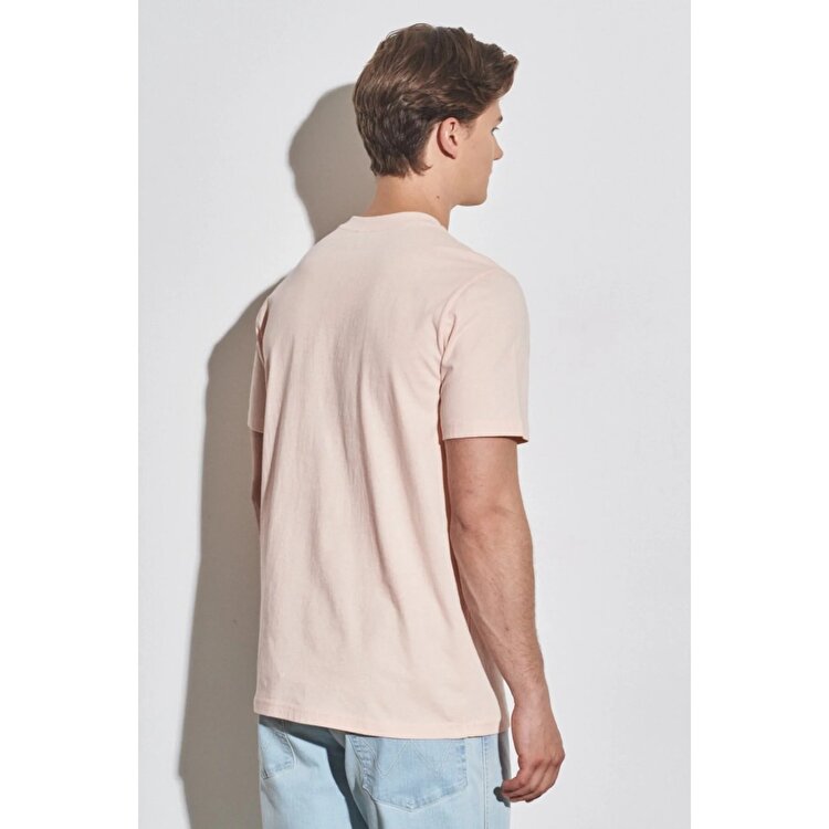 Wrangler Erkek Pembe Bisiklet Yaka Tişört