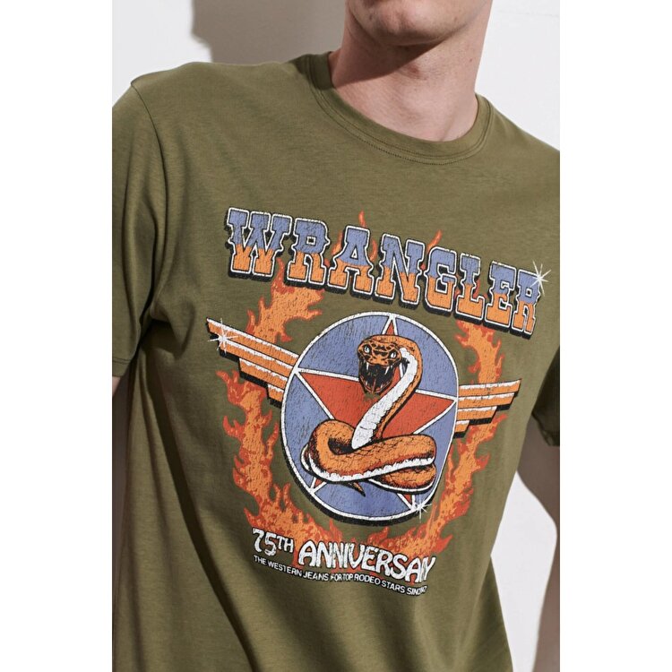Wrangler Erkek Haki Bisiklet Yaka Tişört