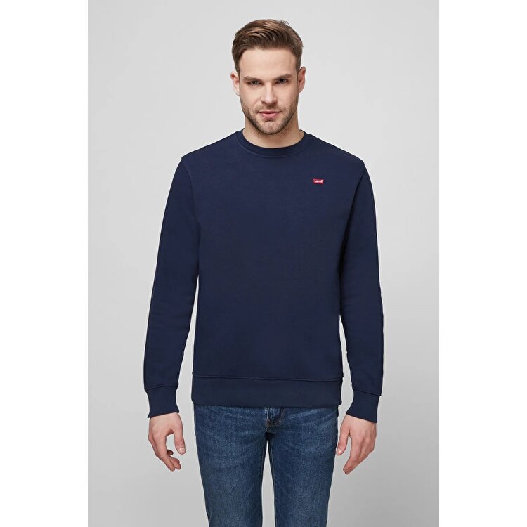 Levis Core Ng Erkek Lacivert Bisiklet Yaka Sweatshirt A6327-0001