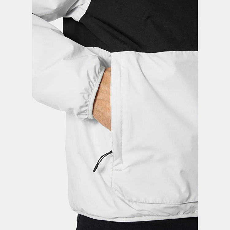 Helly Hansen Ervik Ins Rain Erkek Gri Kapüşonlu Mont 53983-823