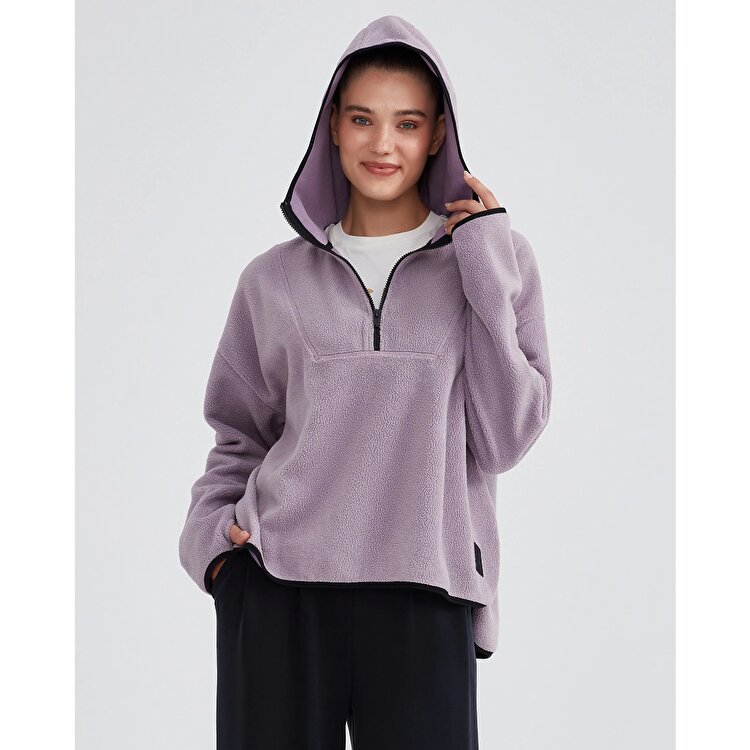 Skechers Outdoor Fleece Sherpa Kadın Mor Sweatshirt S232297-506