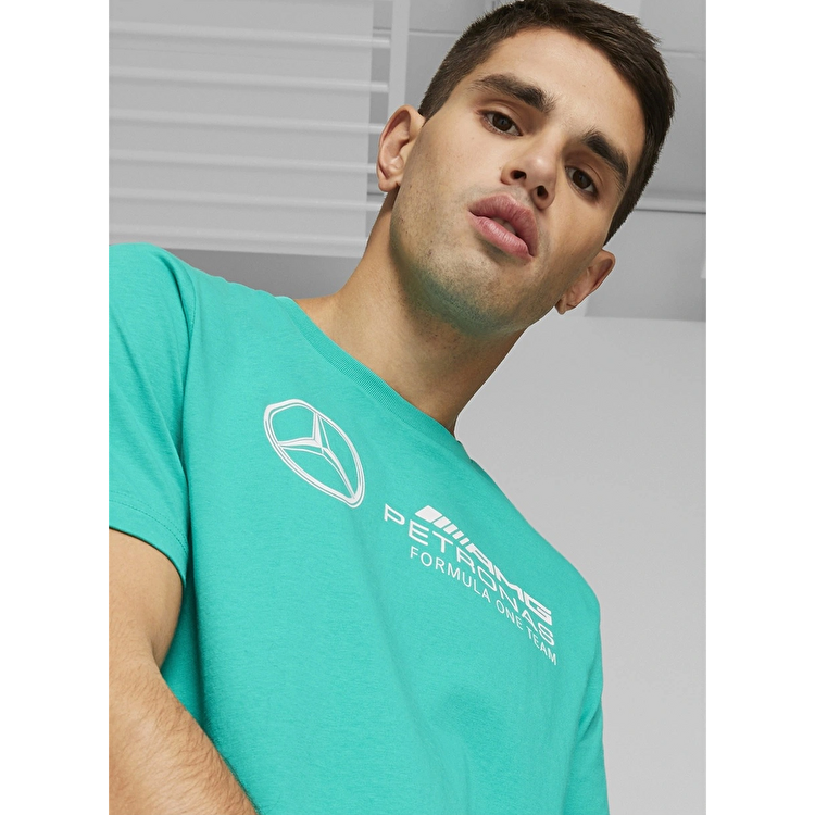Puma Mercedes Amg Petronas F1 Essentials Logo Erkek Yeşil Tişört