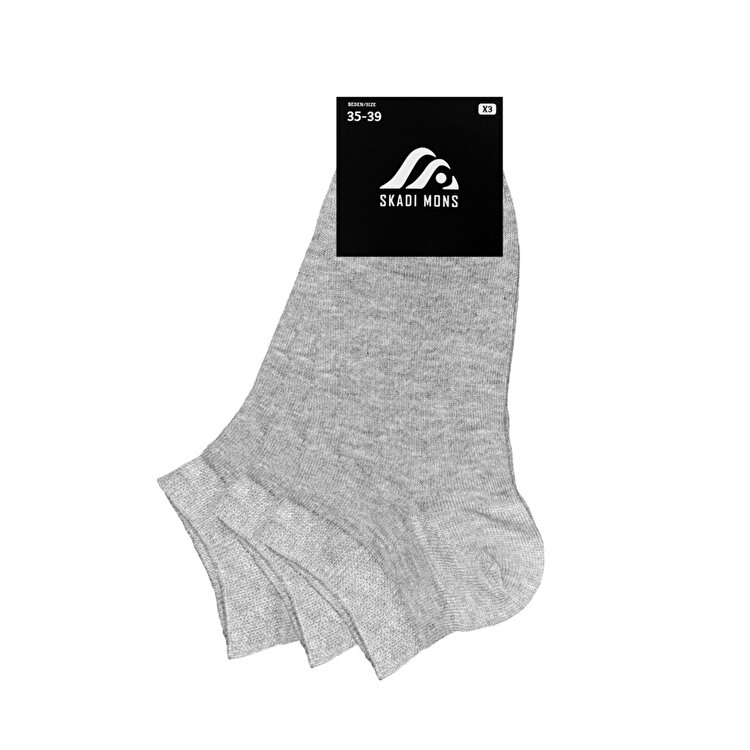 Skadi Mons Ankle 3 Pack Gri Çorap