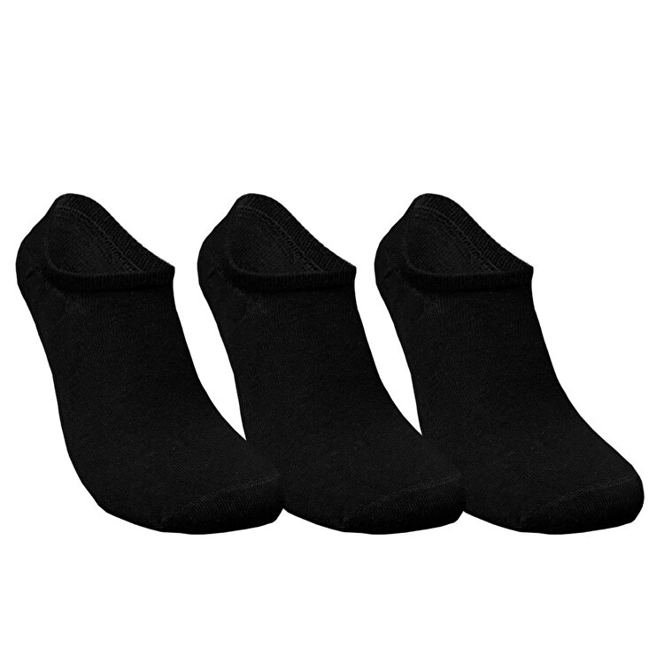 Skadi Mons Bambu Sneaker 3 Pack Siyah Çorap