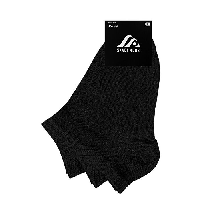 Skadi Mons Bambu Ankle 3 Pack Siyah Çorap