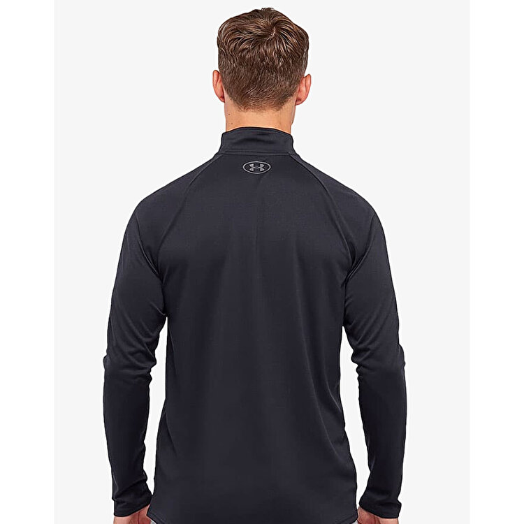 Under Armour Tech 2.0 1/2 Zip Erkek Siyah Uzun Kollu Tişört