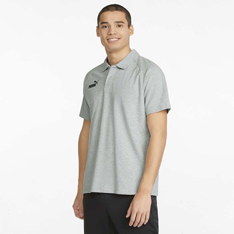 Puma Team Final Casuals Erkek Gri Klasik Yaka Polo Tişört