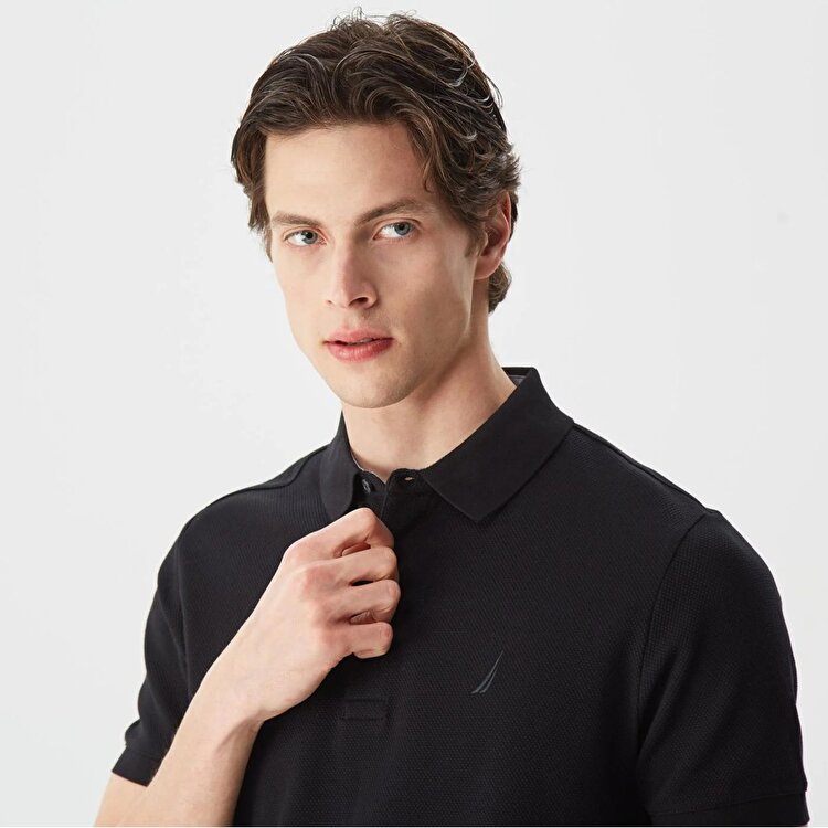 Nautica K35052T Erkek Siyah Klasik Yaka Polo Tişört