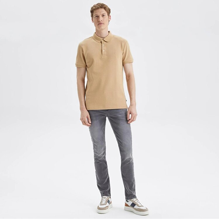 Nautica K35052T Erkek Bej Klasik Yaka Polo Tişört