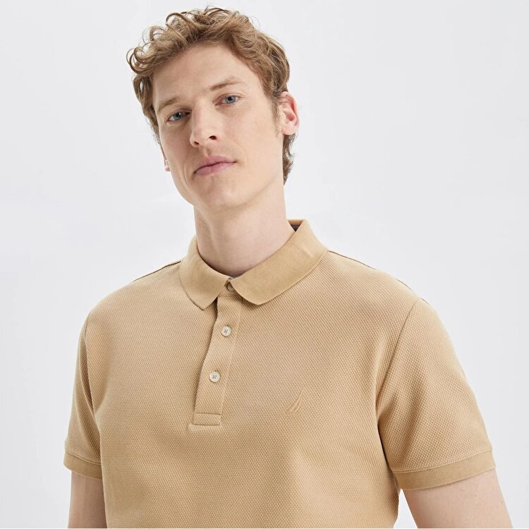 Nautica K35052T Erkek Bej Klasik Yaka Polo Tişört