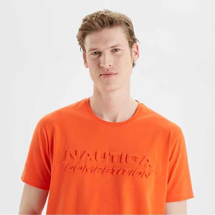 Nautica V35010T Erkek Turuncu Yuvarlak Yaka Tişört