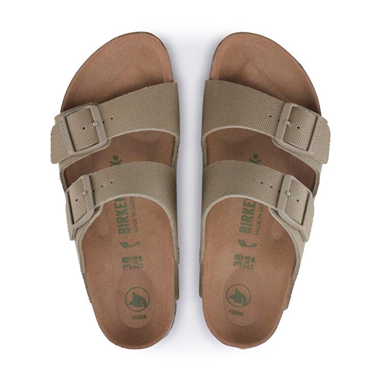 Birkenstock Arizona Tex Canvas Vegan Erkek Haki Terlik - Görsel 5