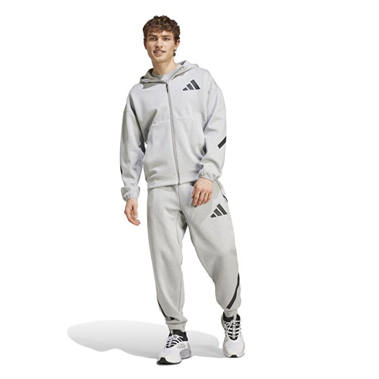 adidas Z.N.E. Erkek Gri Kapüşonlu Hoodie