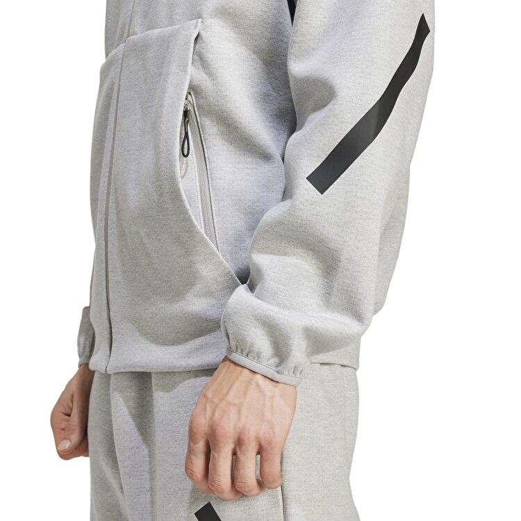 adidas Z.N.E. Erkek Gri Kapüşonlu Hoodie