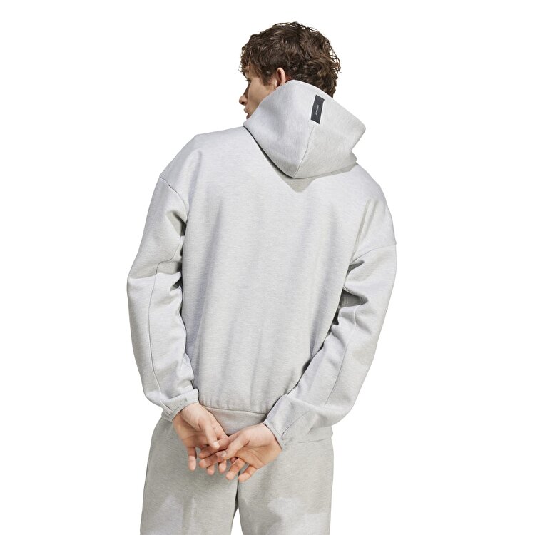 adidas Z.N.E. Erkek Gri Kapüşonlu Hoodie