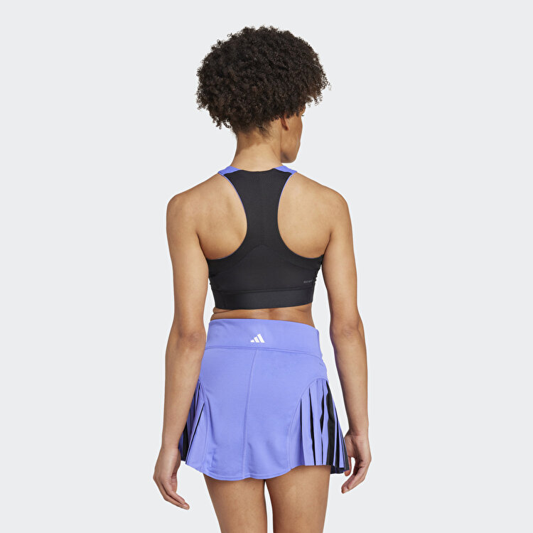 adidas Crop Top Pro Kadın Mavi Yuvarlak Yaka Atlet