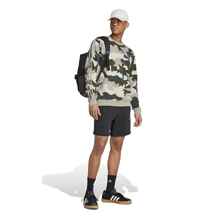 adidas Camo Crew Erkek Bej Yuvarlak Yaka Sweatshirt IV7381 - Sporthink