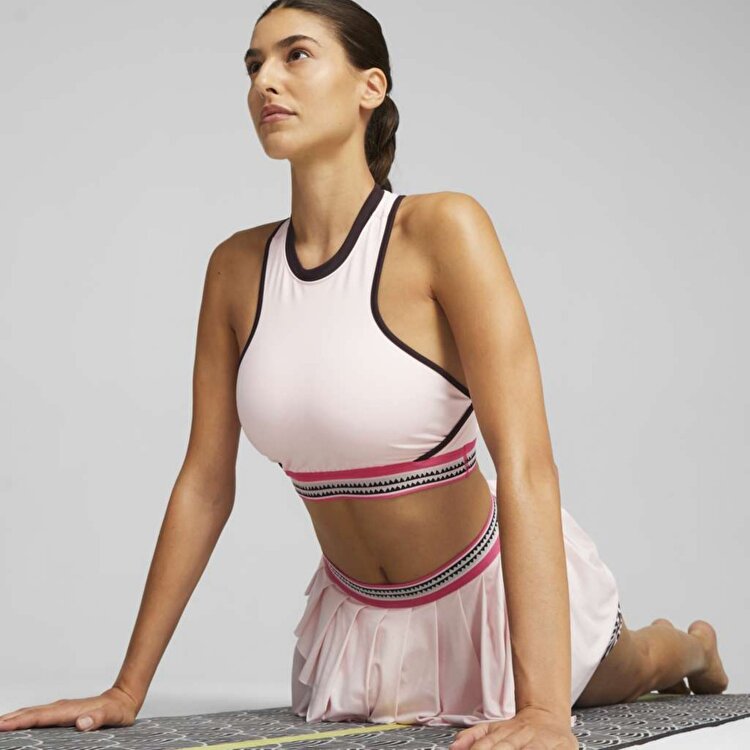 Puma Lemlem Crop Kadın Pembe Yuvarlak Yaka Sporcu Sütyeni