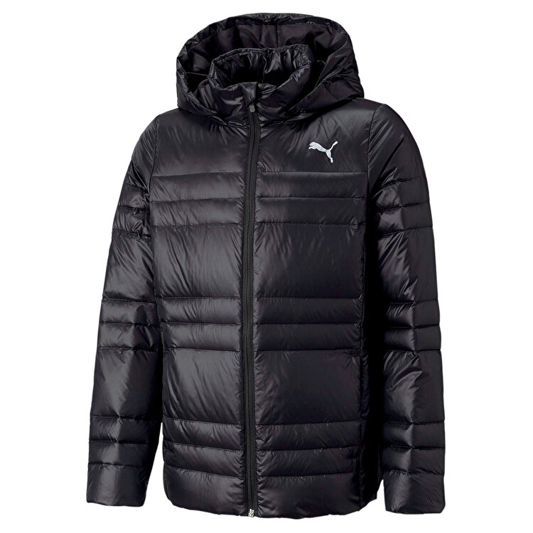Puma Light Goose Kız Çocuk Siyah Kapüşonlu Mont