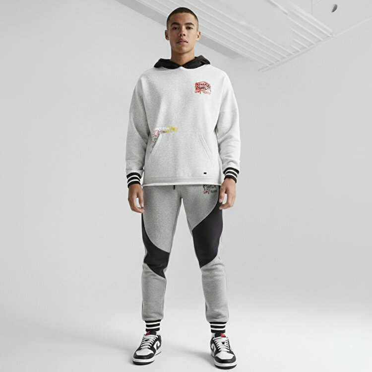 Puma Boroughs Erkek Gri Kapüşonlu Hoodie 53923301 - Sporthink