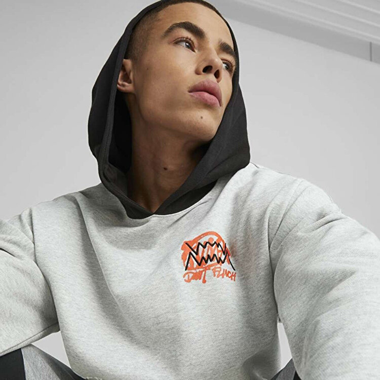 Puma Boroughs Erkek Gri Kapüşonlu Hoodie