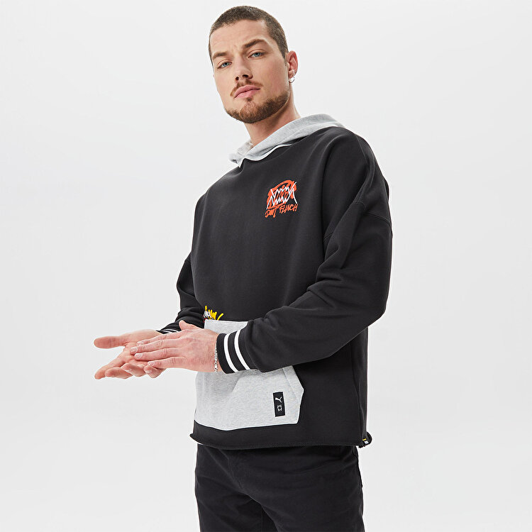 Puma Boroughs Erkek Siyah Kapüşonlu Hoodie