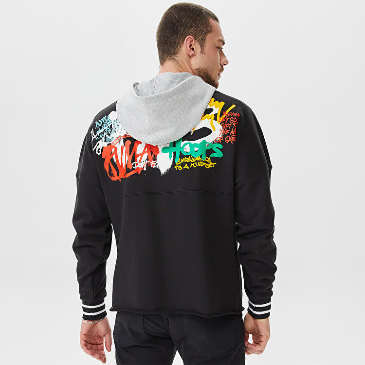 Puma Boroughs Erkek Siyah Kapüşonlu Hoodie