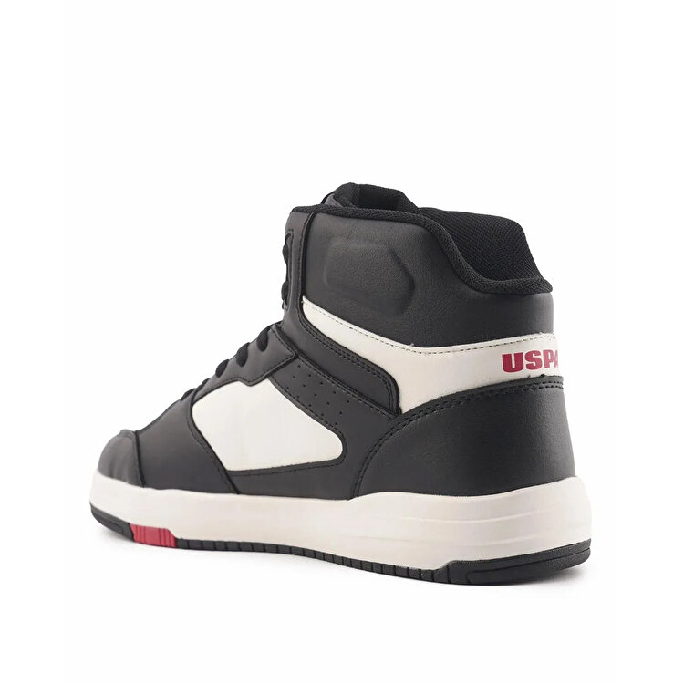 U.S. Polo Assn. Presto Hi Erkek Siyah Sneaker - Görsel 4
