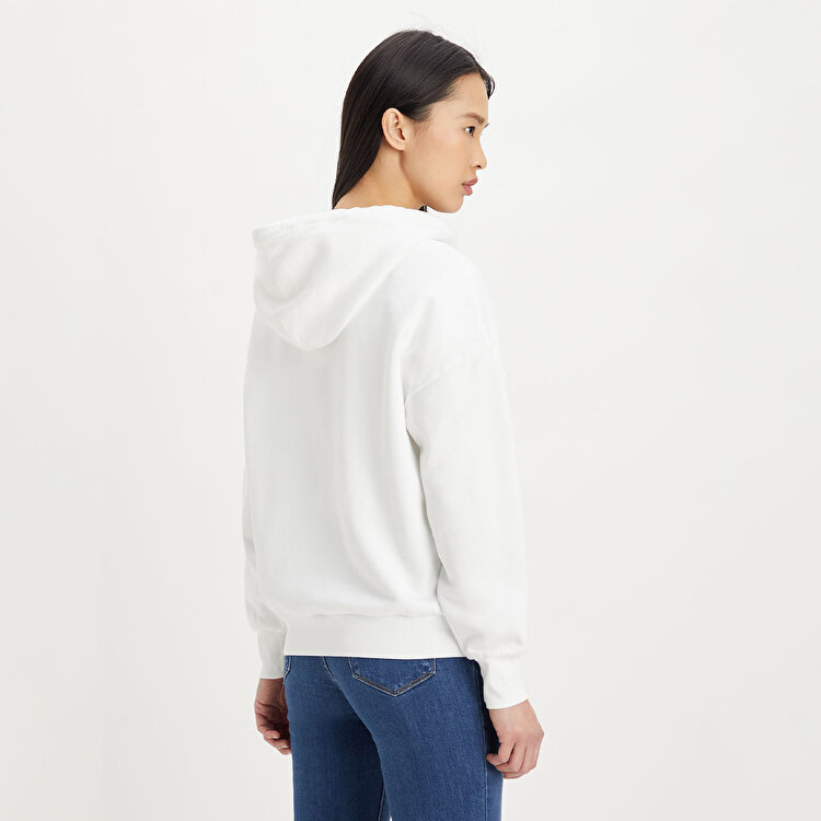 Levi's Graphic Lone Star Kadın Beyaz Kapüşonlu Hoodie