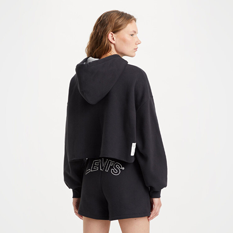 Levi's Graphic Crop Prism Kadın Siyah Kapüşonlu Hoodie