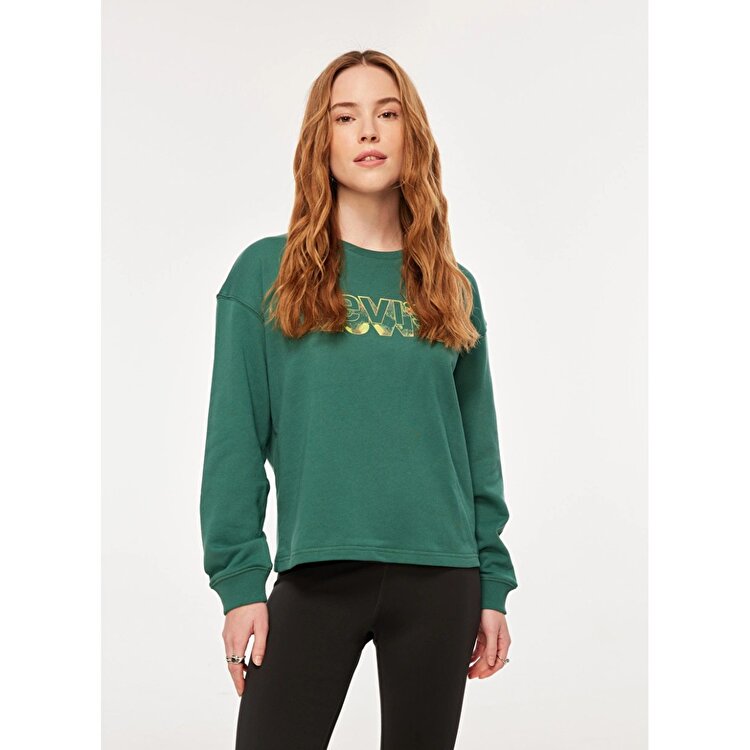 Levi's Bng Kadın Yeşil Yuvarlak Yaka Sweatshirt