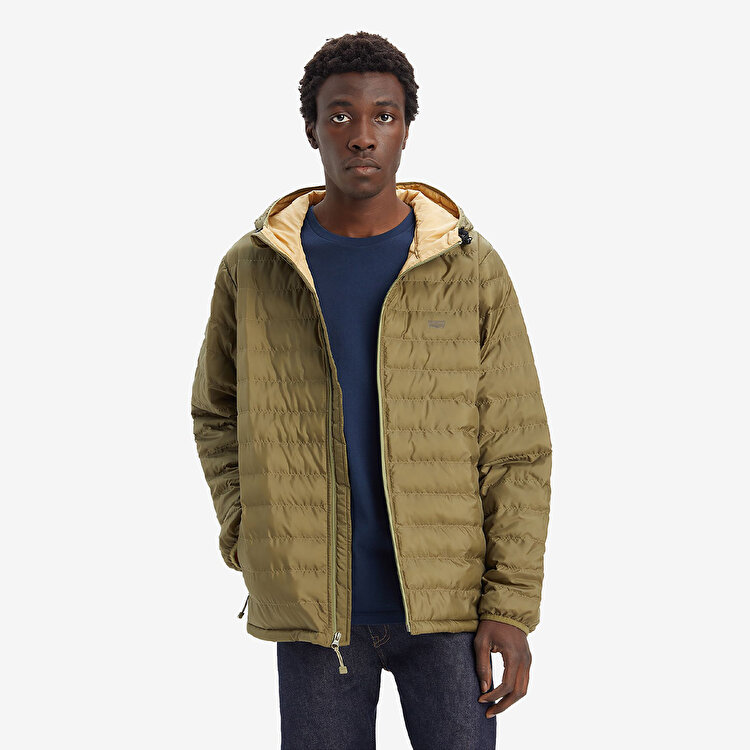 Levi's Pierce Packable Erkek Haki Kapüşonlu Mont