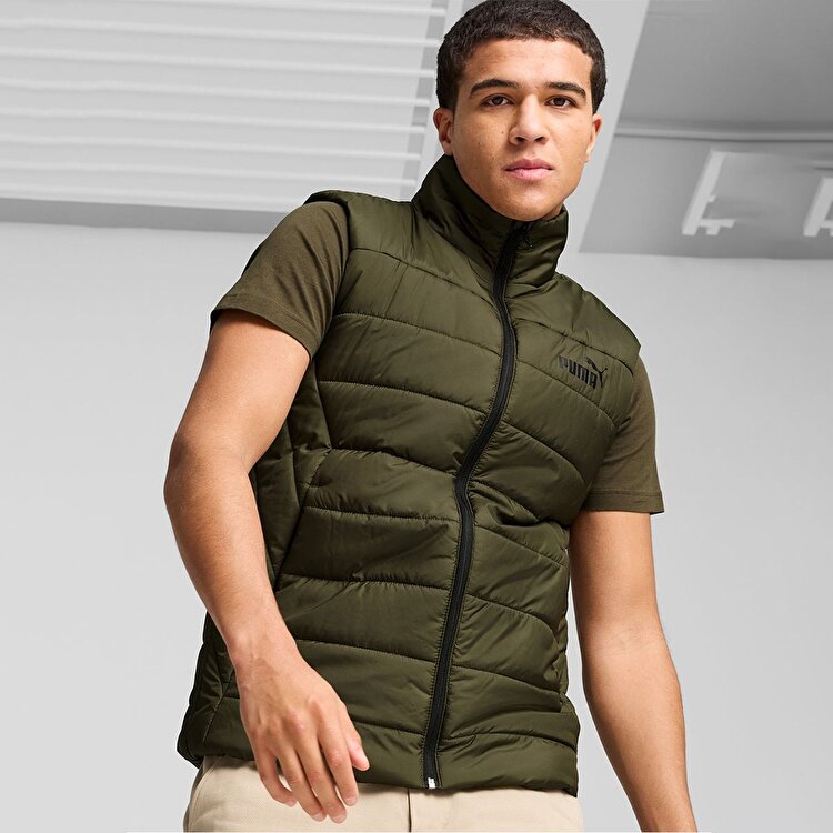 Puma Essential Padded Erkek Haki Dik Yaka Yelek
