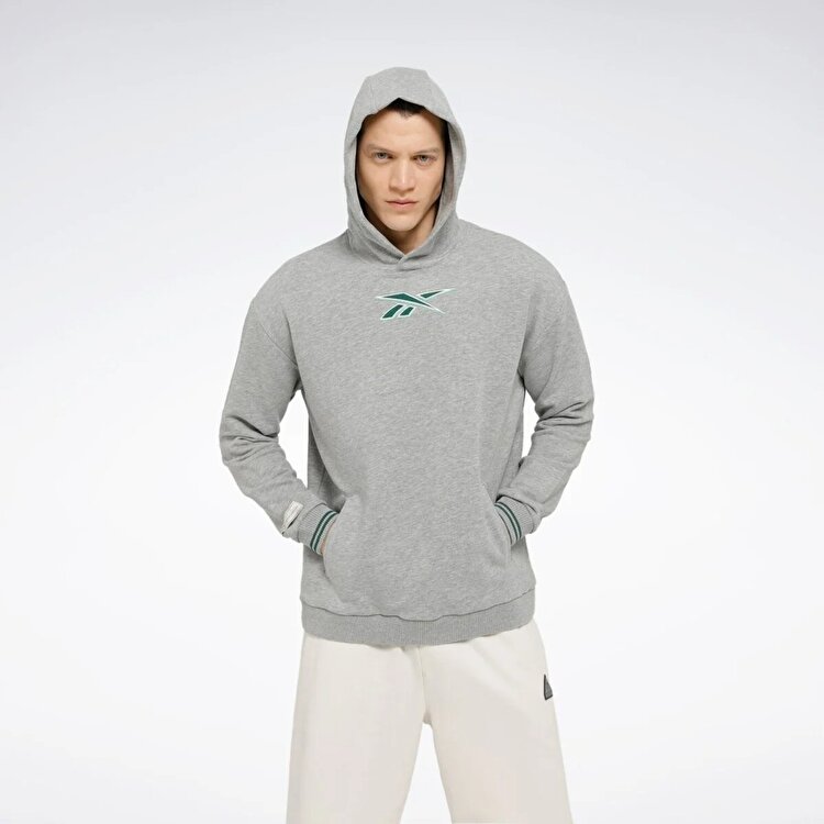 Reebok Classics Uniform Erkek Gri Kapüşonlu Sweatshirt